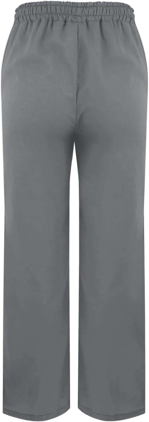 Linen Pants Women Lightweight 2025 Elastic Waist Split Hem Bootcut Pant Loose Fit Solid Color Trousers with Pockets