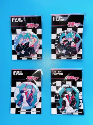 Listen Flavor x Hatsune Miku badges