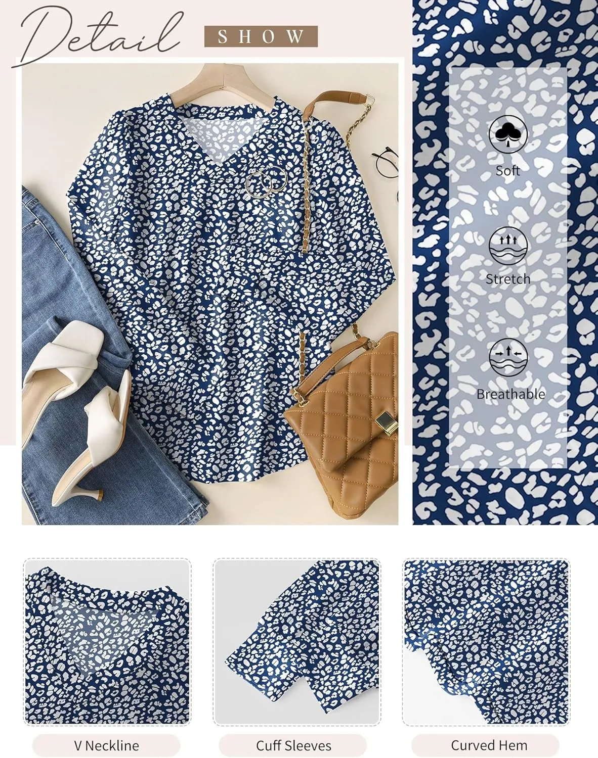 LOMON Womens Long Sleeve Tops Fall V-Neck Blouses Dressy Casual Puff Sleeve Textured T-Shirts Eyelet Tunic