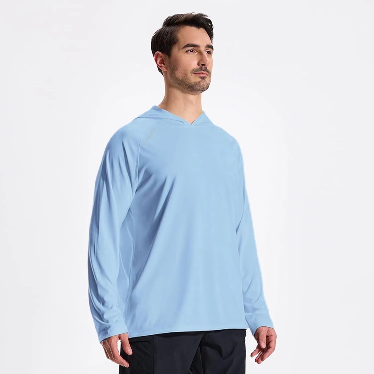 LOOGU Men's UPF 50  Sun Protection Hoodie Shirt Long Sleeve Rash Guard SPF T-Shirts for Fishing Hiking