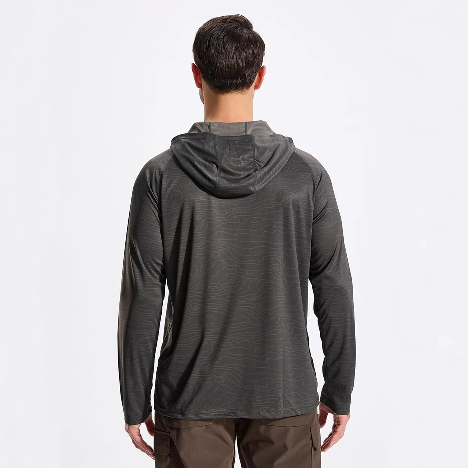 LOOGU Men's UPF 50  Sun Protection Hoodie Shirt Long Sleeve Rash Guard SPF T-Shirts for Fishing Hiking