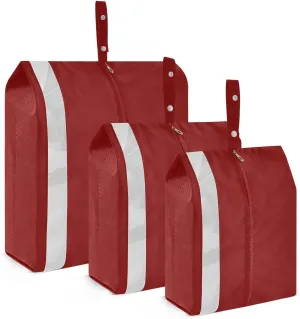 Maroon Packing Cubes for Travel 3 Set Travel Compression Bags Luggage Bags Organizer for Carry On