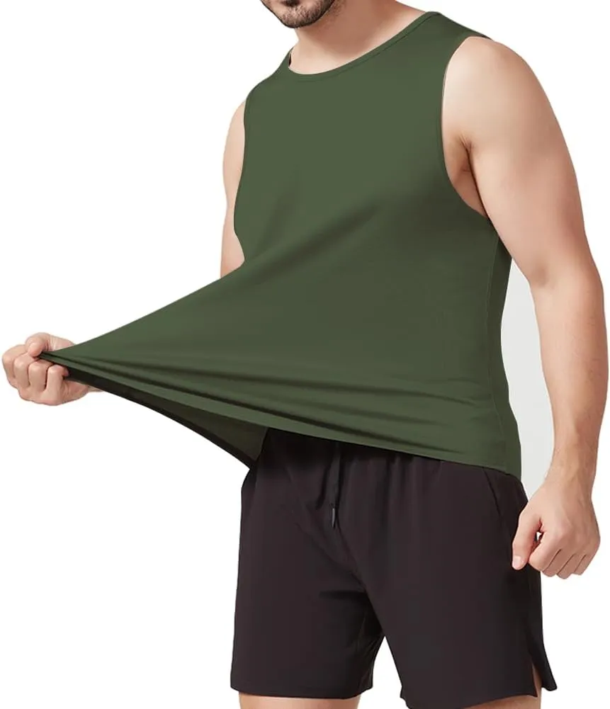 meioro Men's Workout Tank Top Mesh Sleeveless Gym Muscle T Shirts Quick Dry Bodybuilding Shirt Summer Athletic Tank Tops