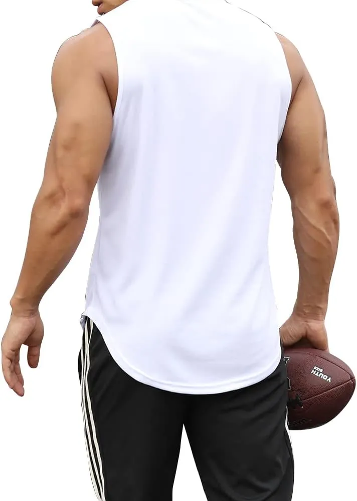 meioro Men's Workout Tank Top Mesh Sleeveless Gym Muscle T Shirts Quick Dry Bodybuilding Shirt Summer Athletic Tank Tops