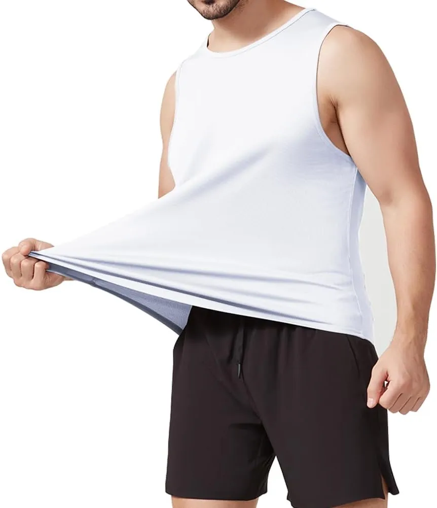 meioro Men's Workout Tank Top Mesh Sleeveless Gym Muscle T Shirts Quick Dry Bodybuilding Shirt Summer Athletic Tank Tops