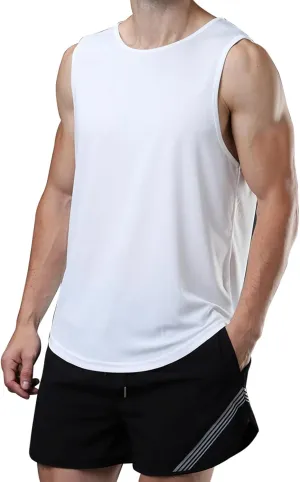 meioro Men's Workout Tank Top Mesh Sleeveless Gym Muscle T Shirts Quick Dry Bodybuilding Shirt Summer Athletic Tank Tops
