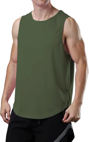 meioro Men's Workout Tank Top Mesh Sleeveless Gym Muscle T Shirts Quick Dry Bodybuilding Shirt Summer Athletic Tank Tops