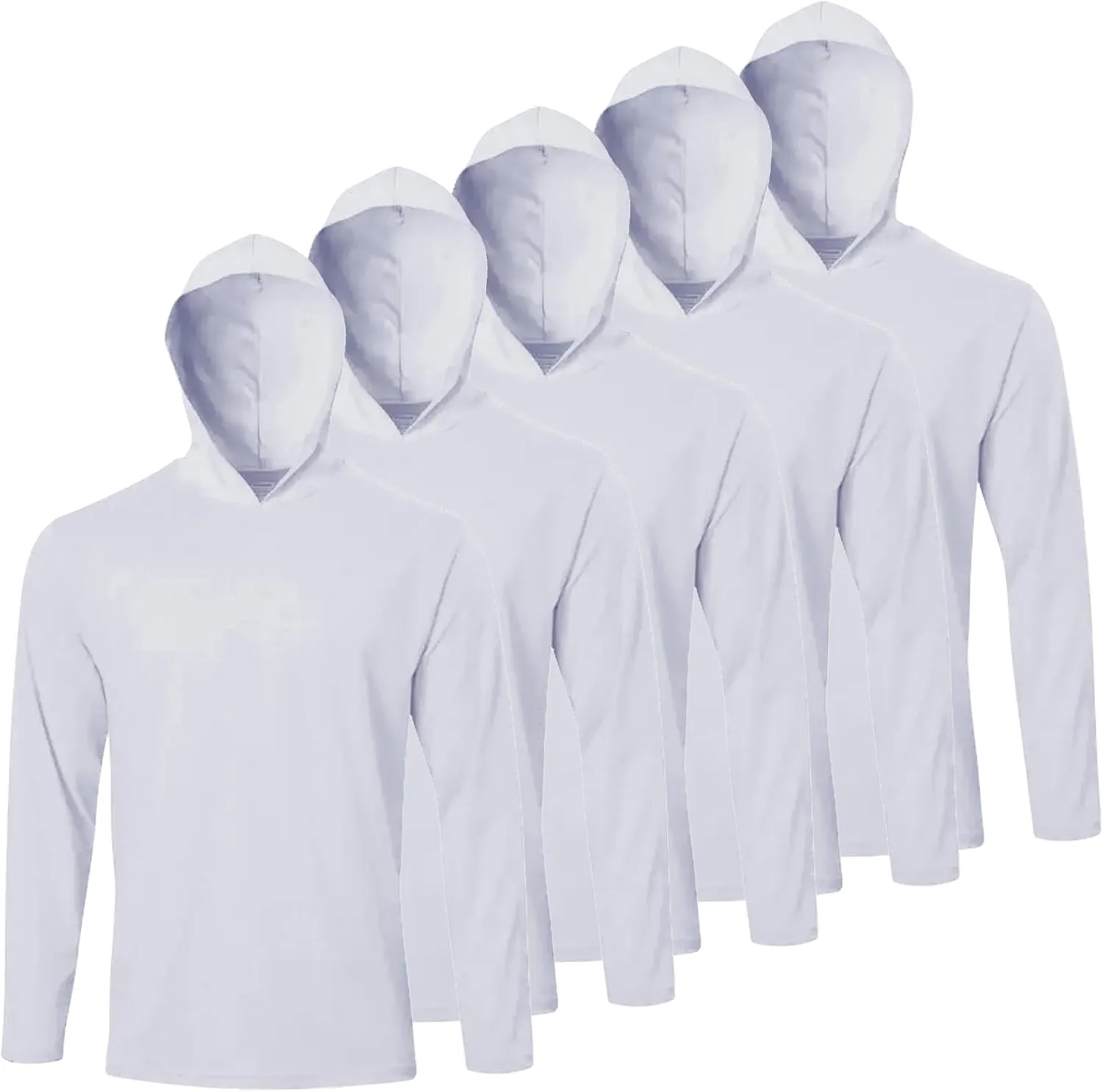 Men UPF 50  Sun Protection Hoodie Long Sleeve T Shirts Pack Quick Dry Shirt for Athletic Running Activewear Workout