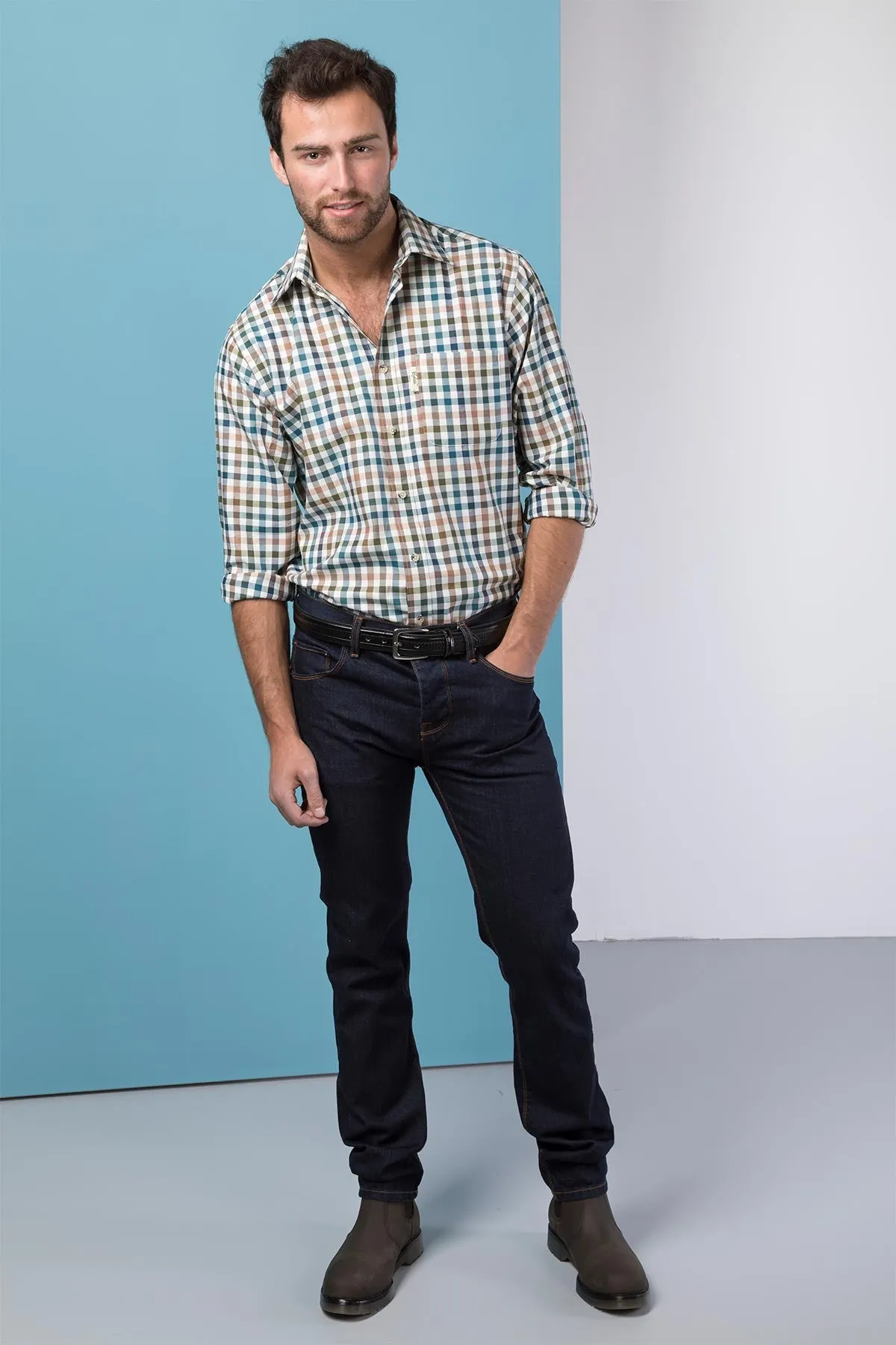 Men's Country Check Shirt - Harvest Time