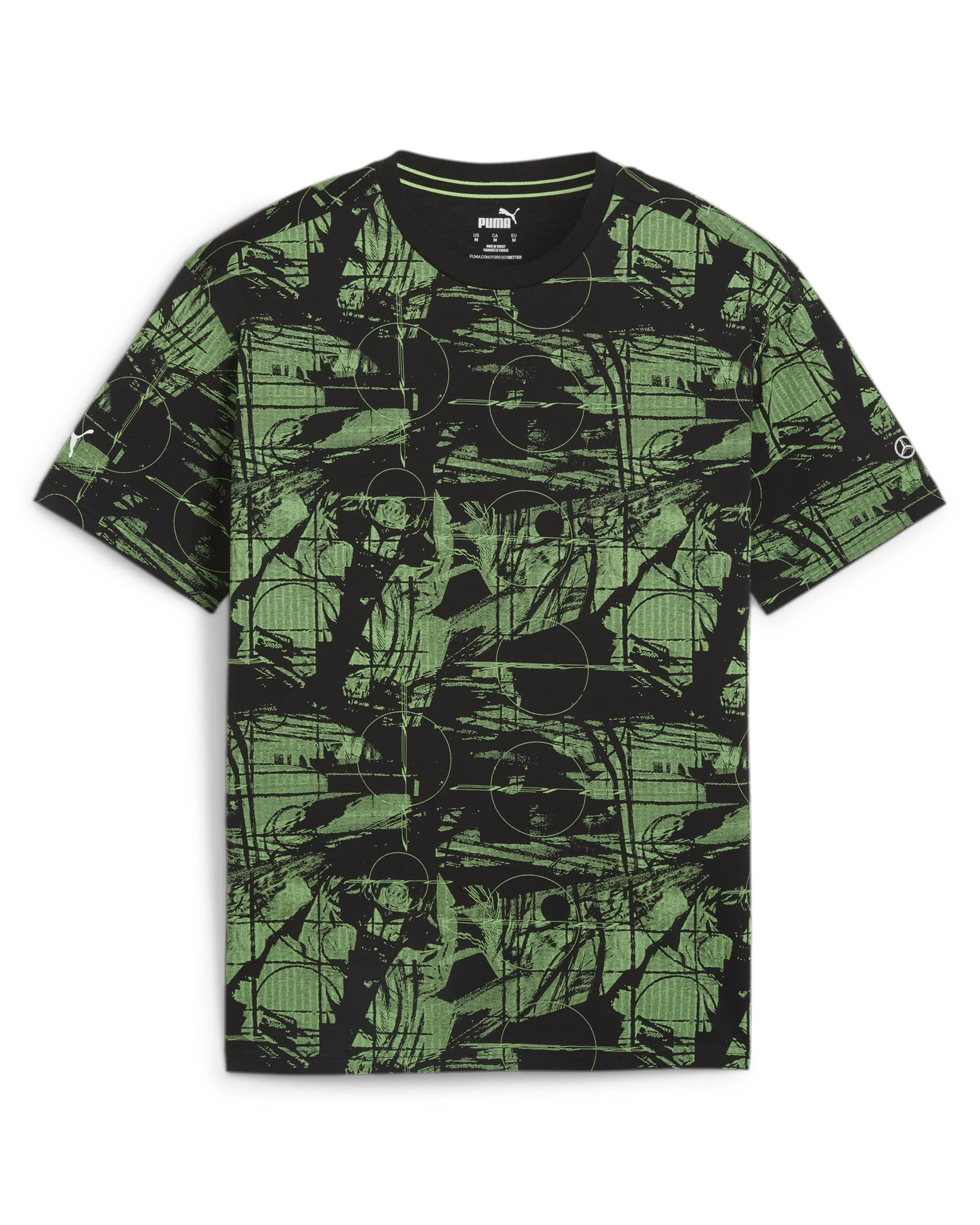 Mens Puma Statement AOP Tee Black