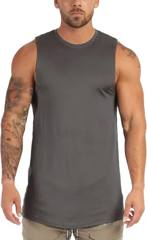 Mens Tank Top Quick Dry Sleeveless T Shirts Gym Workout Athletic Muscle Tops Summer Beach Casual Basic Size M to 3XL