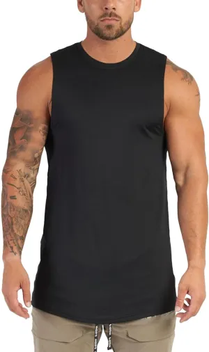Mens Tank Top Quick Dry Sleeveless T Shirts Gym Workout Athletic Muscle Tops Summer Beach Casual Basic Size M to 3XL