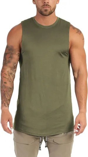 Mens Tank Top Quick Dry Sleeveless T Shirts Gym Workout Athletic Muscle Tops Summer Beach Casual Basic Size M to 3XL