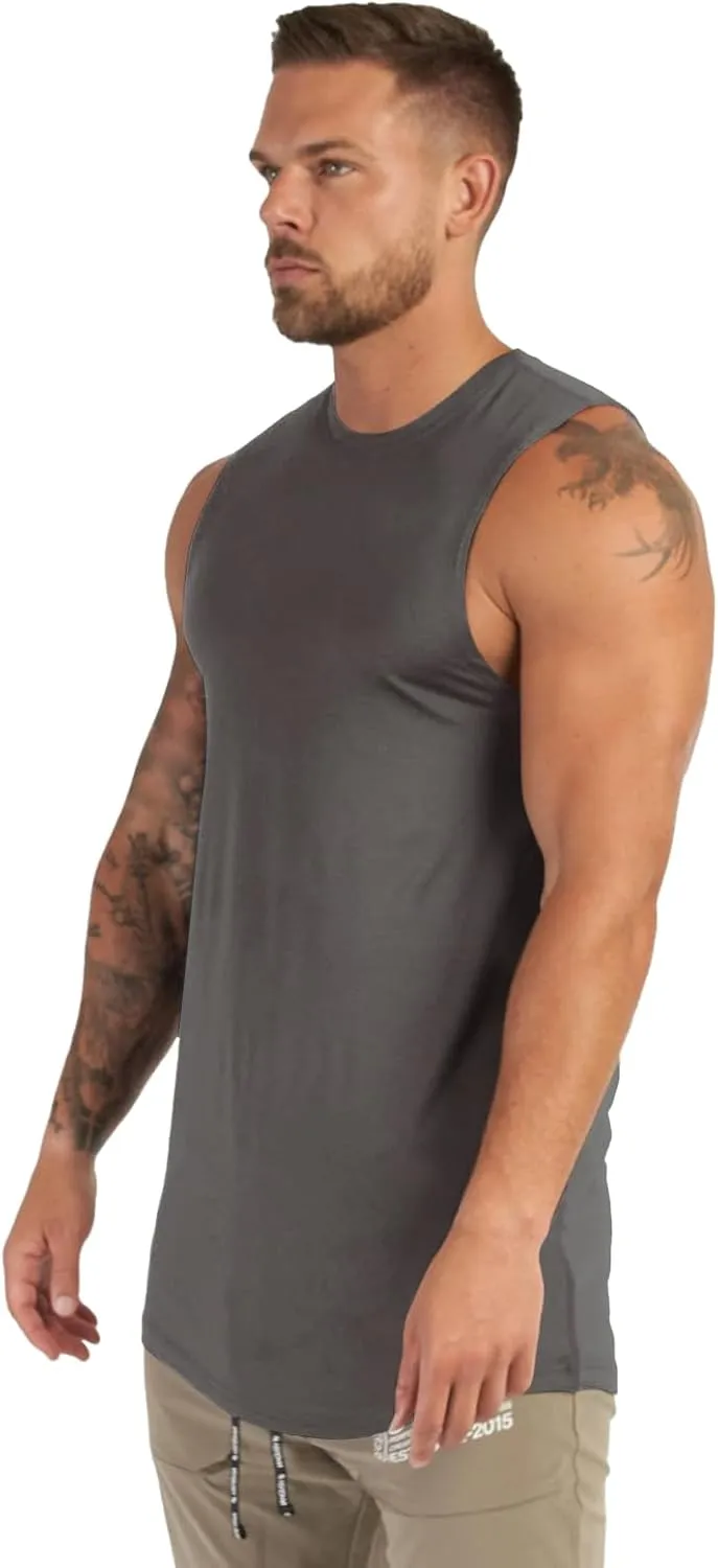 Mens Tank Top Quick Dry Sleeveless T Shirts Gym Workout Athletic Muscle Tops Summer Beach Casual Basic Size M to 3XL