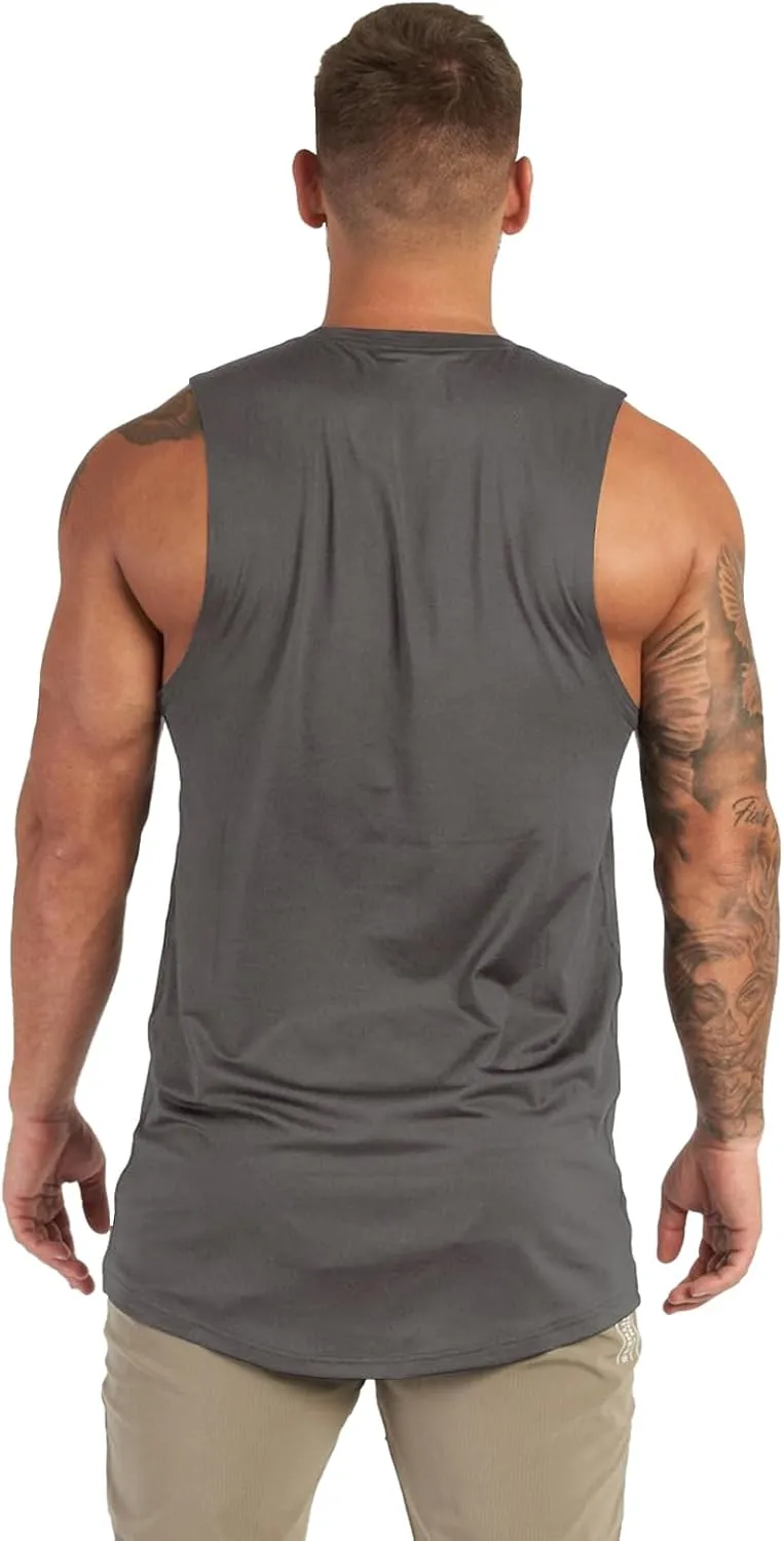 Mens Tank Top Quick Dry Sleeveless T Shirts Gym Workout Athletic Muscle Tops Summer Beach Casual Basic Size M to 3XL