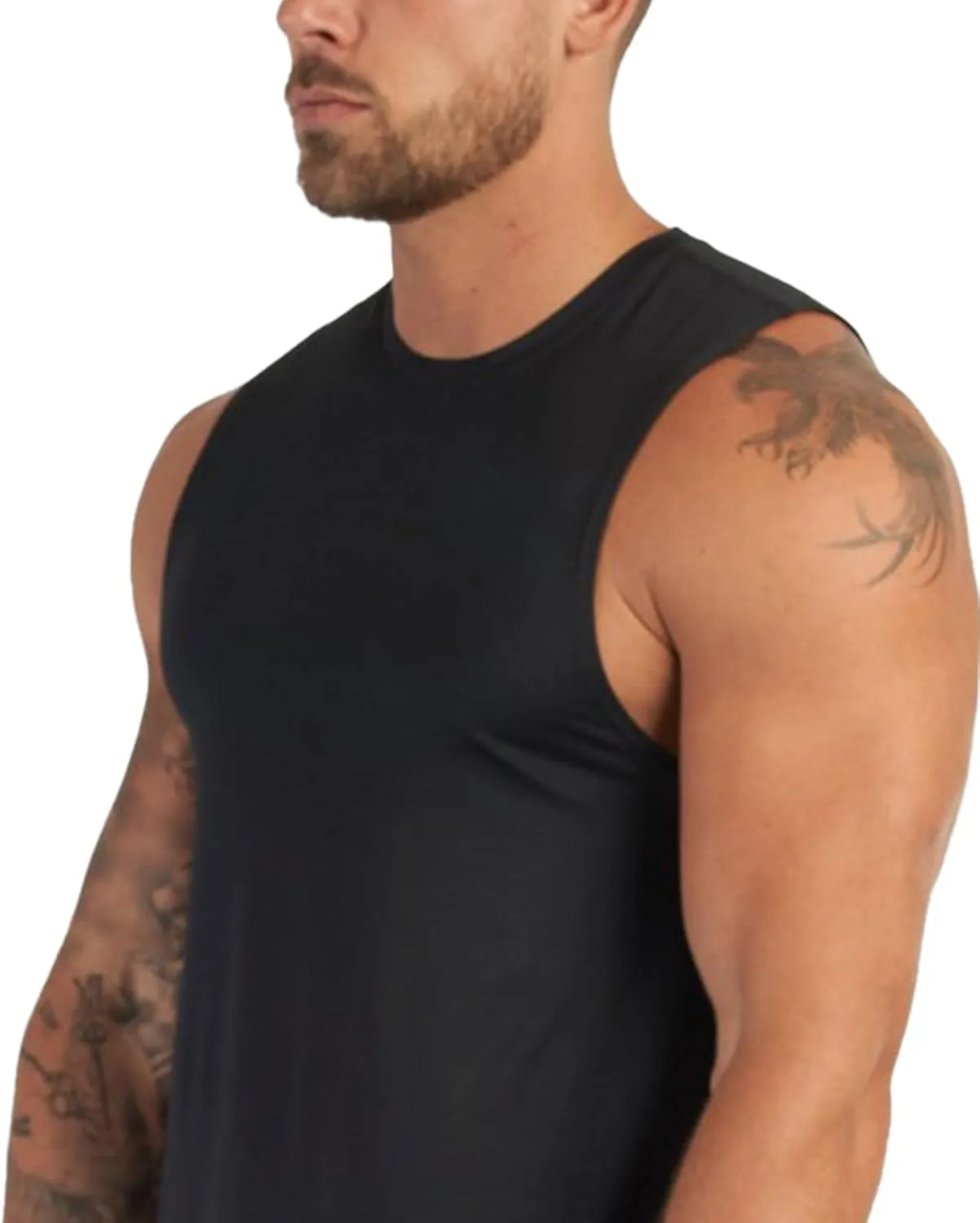 Mens Tank Top Quick Dry Sleeveless T Shirts Gym Workout Athletic Muscle Tops Summer Beach Casual Basic Size M to 3XL