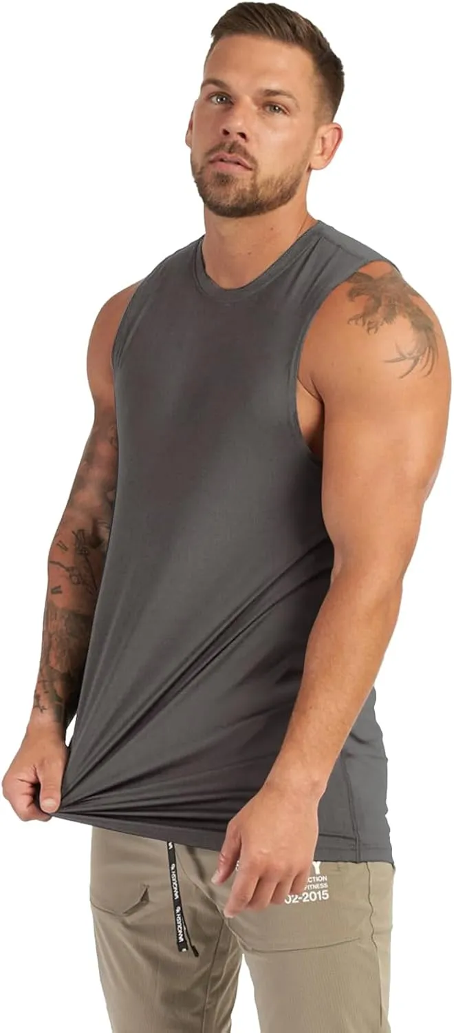 Mens Tank Top Quick Dry Sleeveless T Shirts Gym Workout Athletic Muscle Tops Summer Beach Casual Basic Size M to 3XL
