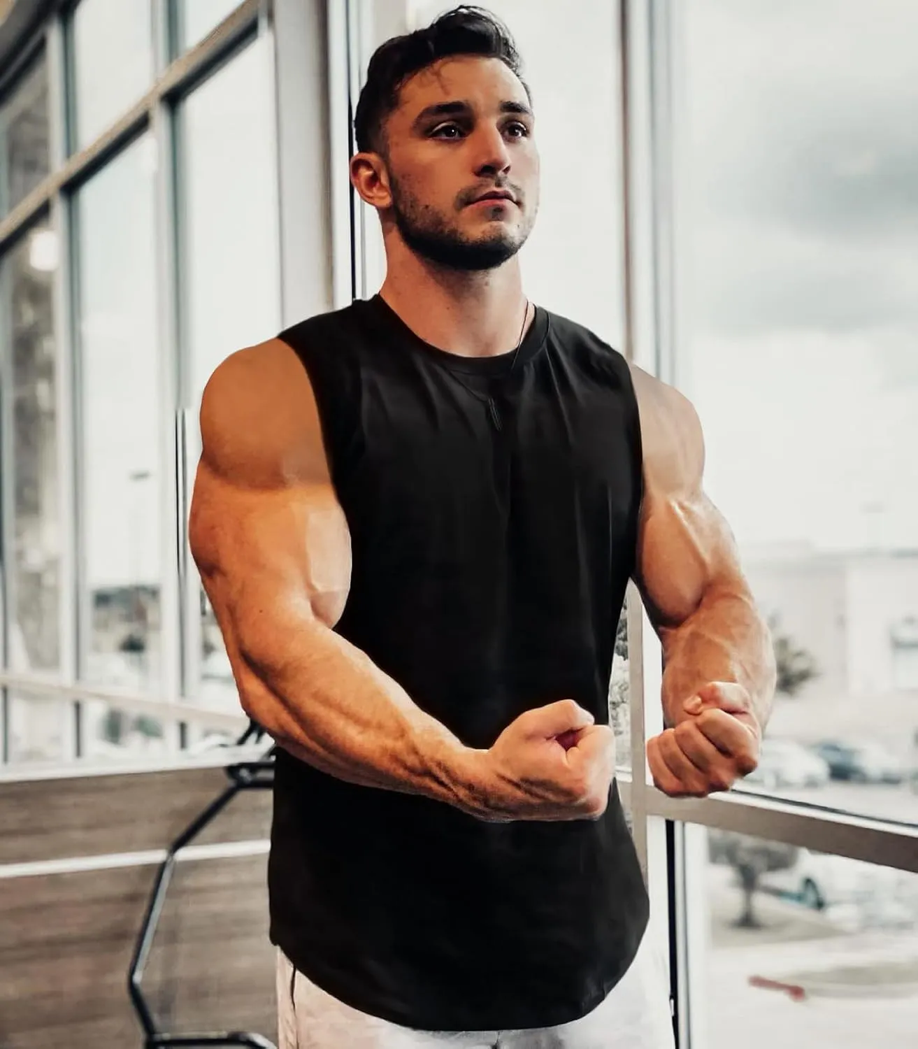 Mens Tank Top Quick Dry Sleeveless T Shirts Gym Workout Athletic Muscle Tops Summer Beach Casual Basic Size M to 3XL
