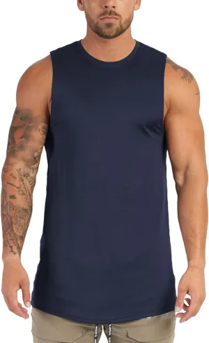 Mens Tank Top Quick Dry Sleeveless T Shirts Gym Workout Athletic Muscle Tops Summer Beach Casual Basic Size M to 3XL