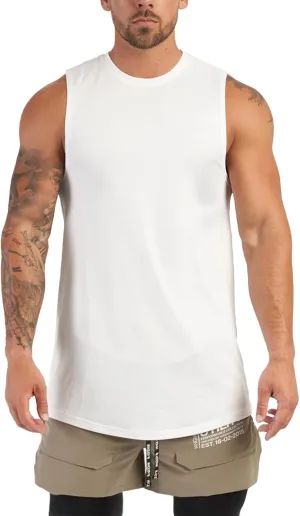 Mens Tank Top Quick Dry Sleeveless T Shirts Gym Workout Athletic Muscle Tops Summer Beach Casual Basic Size M to 3XL