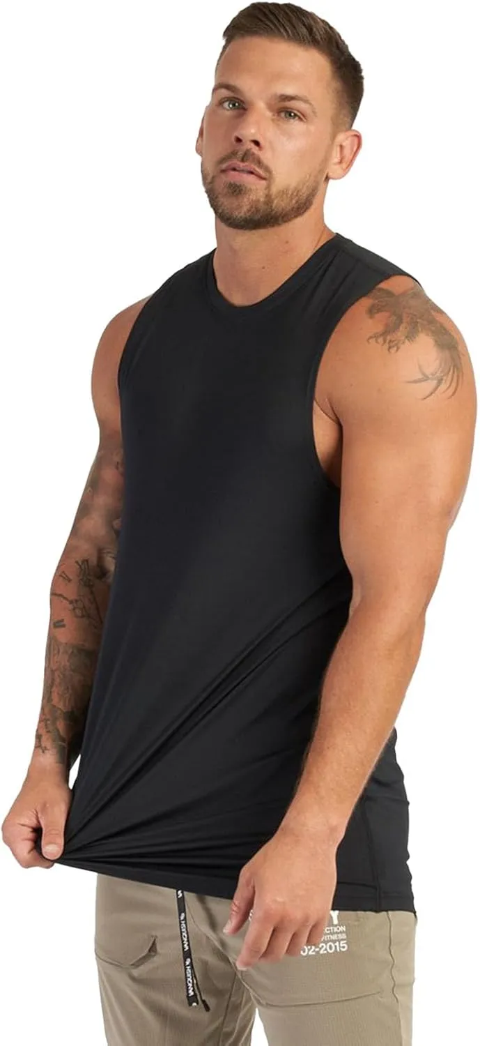Mens Tank Top Quick Dry Sleeveless T Shirts Gym Workout Athletic Muscle Tops Summer Beach Casual Basic Size M to 3XL
