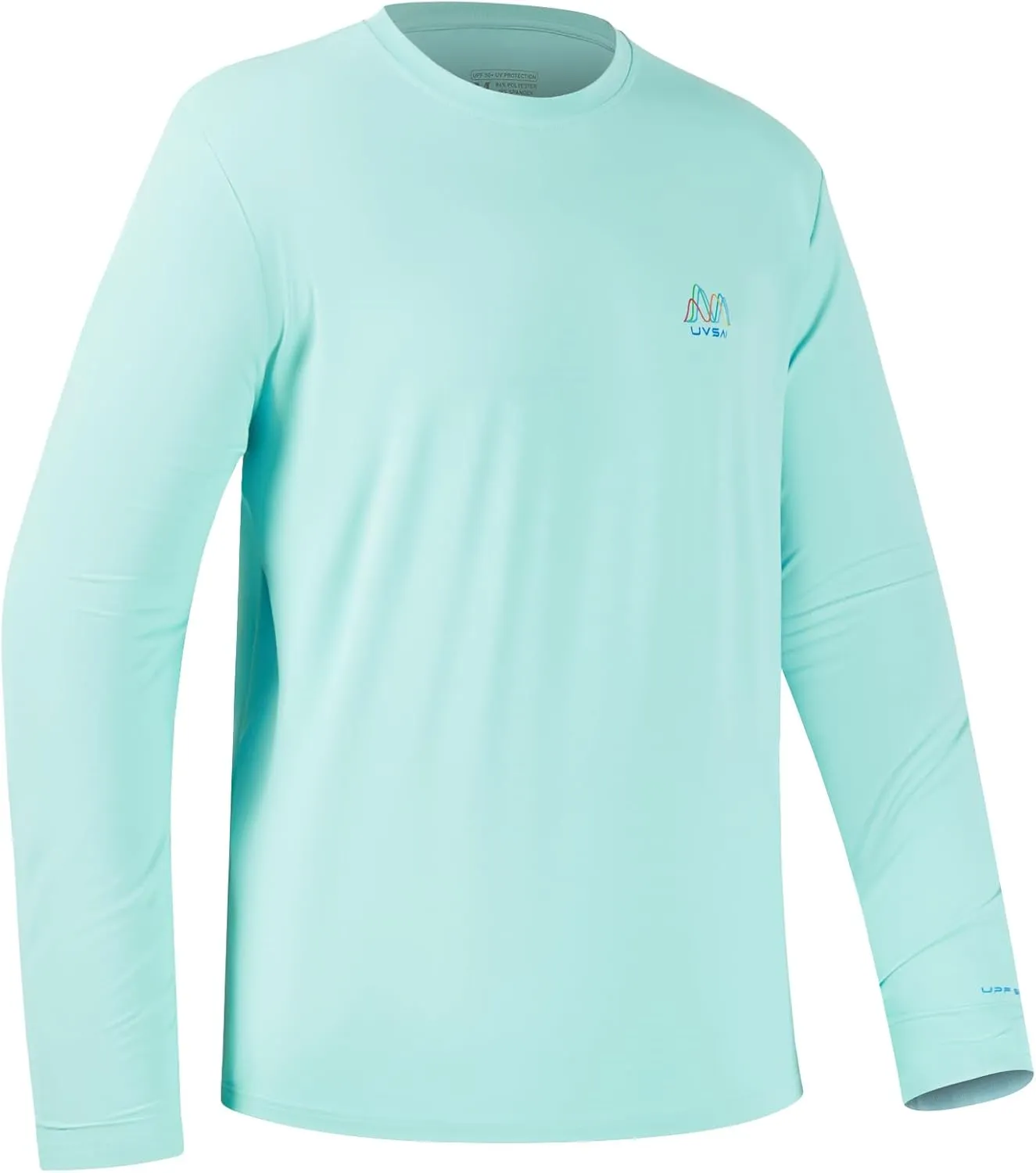 Mens UPF 50  Long Sleeve Performance T-Shirts Permanent UV Protective Quick Dry for Everyday Hiking Fishing Beach