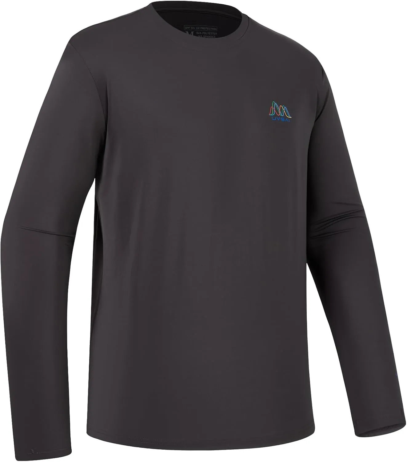 Mens UPF 50  Long Sleeve Performance T-Shirts Permanent UV Protective Quick Dry for Everyday Hiking Fishing Beach