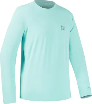 Mens UPF 50  Long Sleeve Performance T-Shirts Permanent UV Protective Quick Dry for Everyday Hiking Fishing Beach