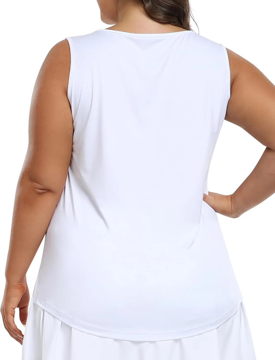 MoFiz Women's Plus Size Workout Tank Tops Sleeveless T-Shirts Quick Dry Tennis Shirt Running Casual Tops for Summer XL-5XL