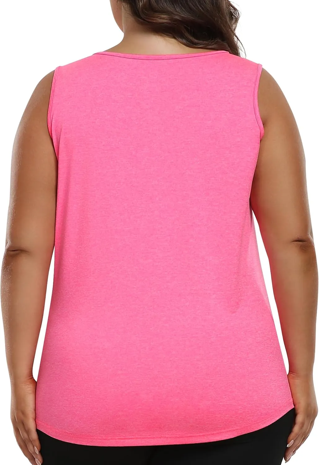 MoFiz Women's Plus Size Workout Tank Tops Sleeveless T-Shirts Quick Dry Tennis Shirt Running Casual Tops for Summer XL-5XL