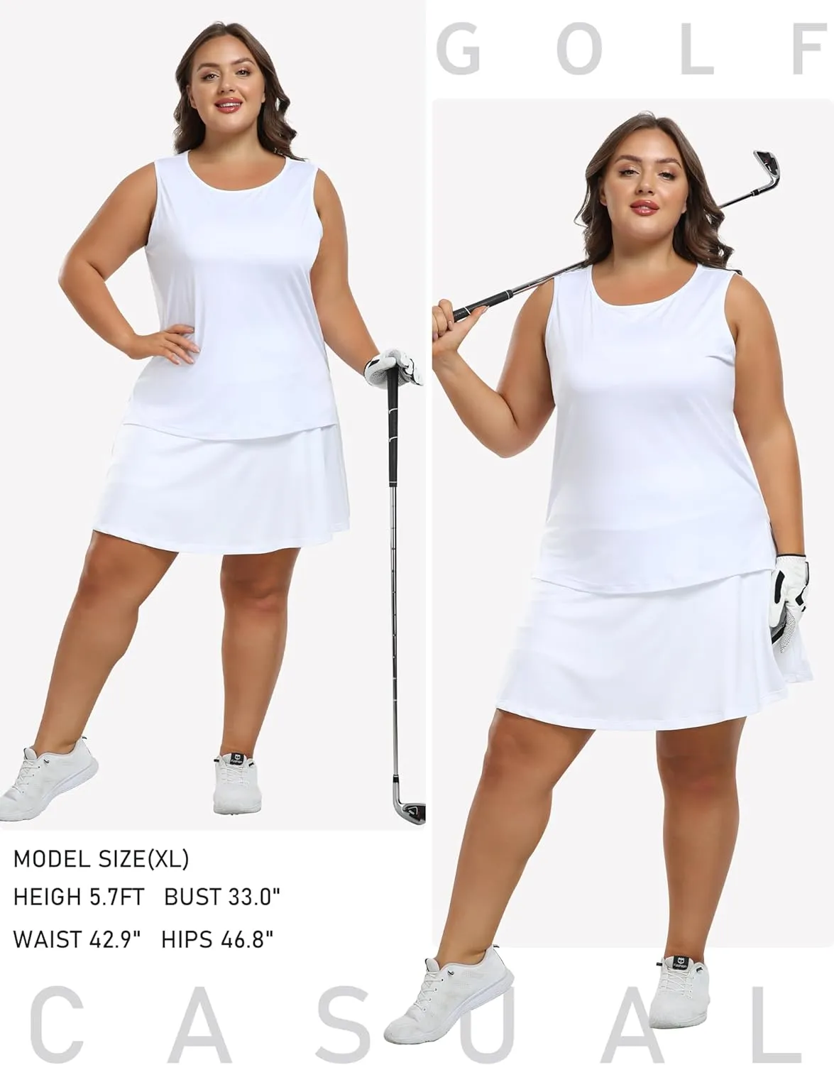 MoFiz Women's Plus Size Workout Tank Tops Sleeveless T-Shirts Quick Dry Tennis Shirt Running Casual Tops for Summer XL-5XL