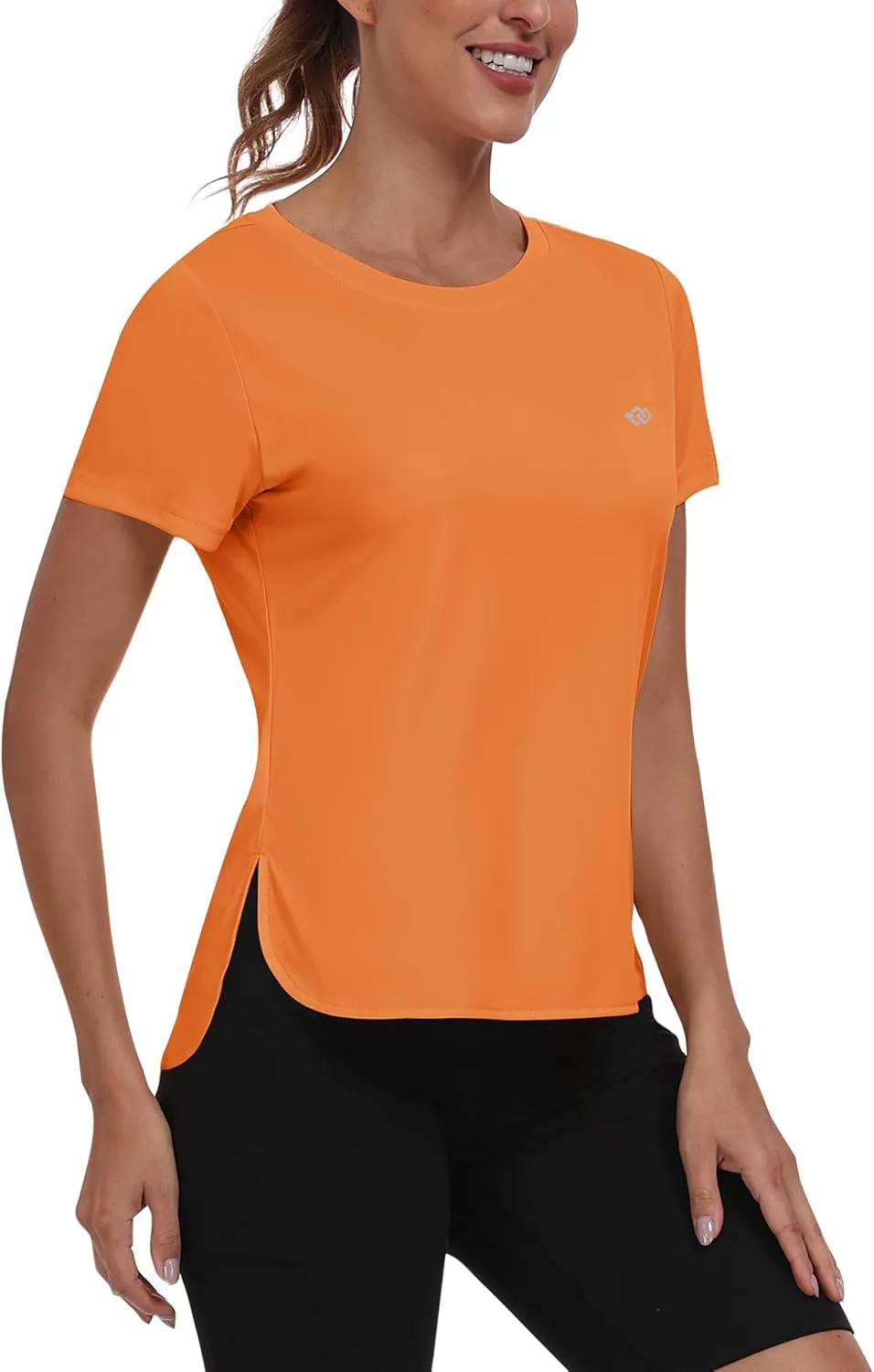 MoFiz Women's Short Sleeve Shirts UPF 50  Sun Shirt Crew Neck UV Hiking Athletic Workout Moisture Wicking Quick Dry T-Shirts