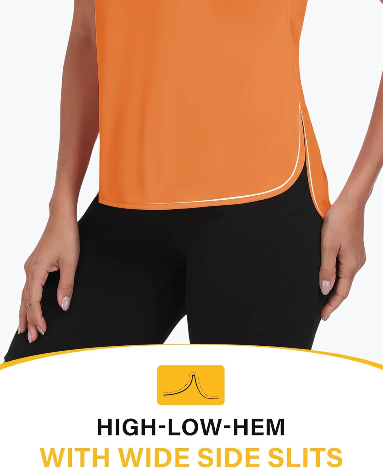 MoFiz Women's Short Sleeve Shirts UPF 50  Sun Shirt Crew Neck UV Hiking Athletic Workout Moisture Wicking Quick Dry T-Shirts