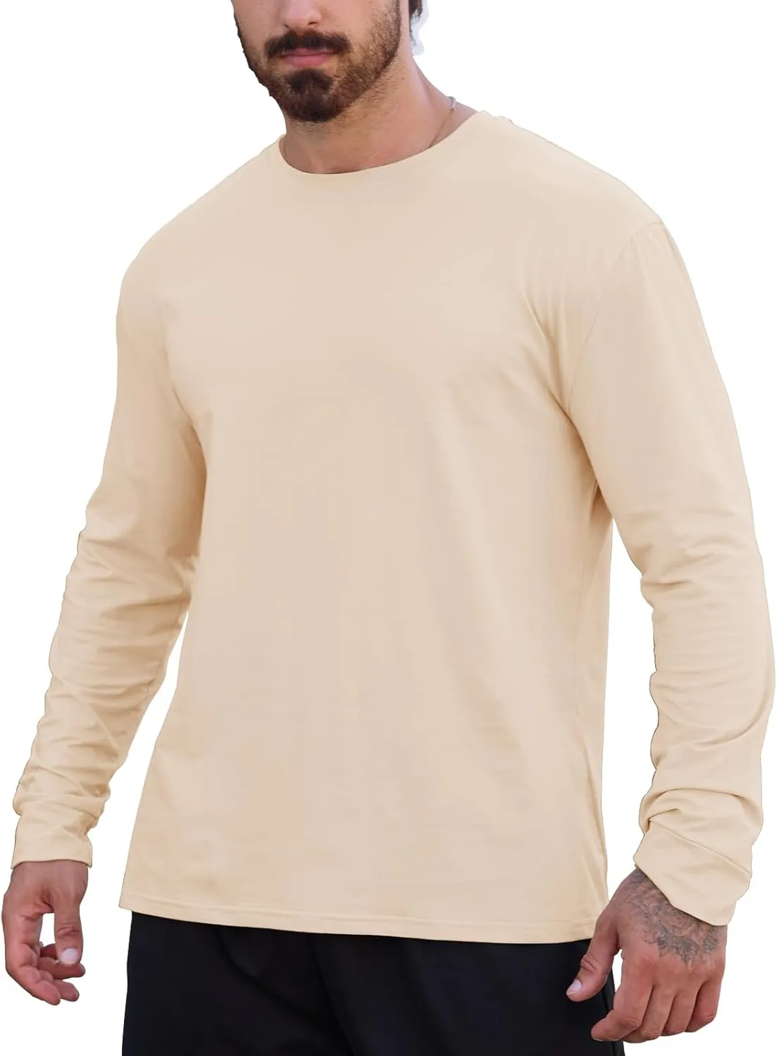 Muscle Killer Men's Gym Workout Long Sleeve T Shirt Lightweight Dry Fit Moisture Wicking Active Shirts Running Fitness Tee