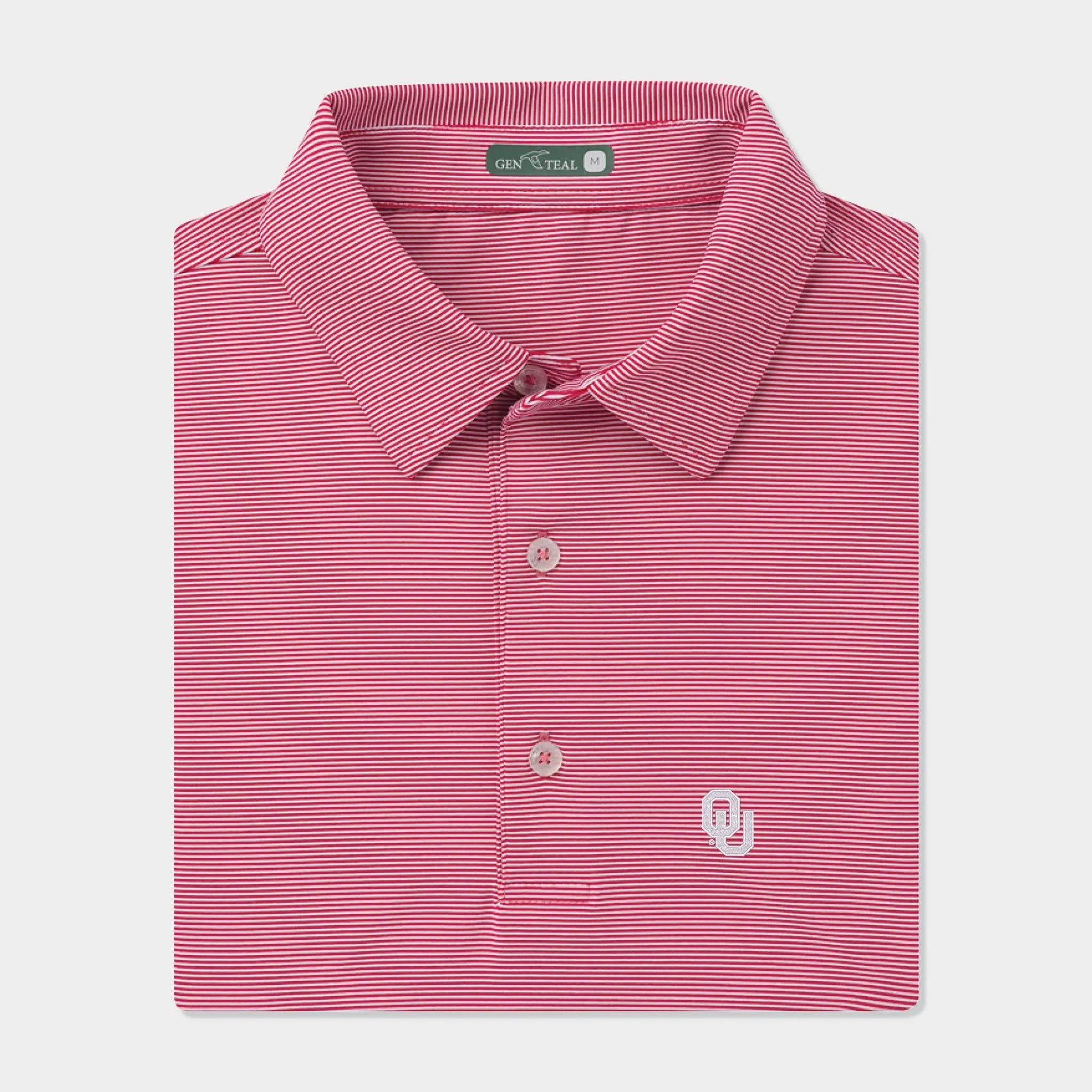 Oklahoma Pinstripe Performance Polo