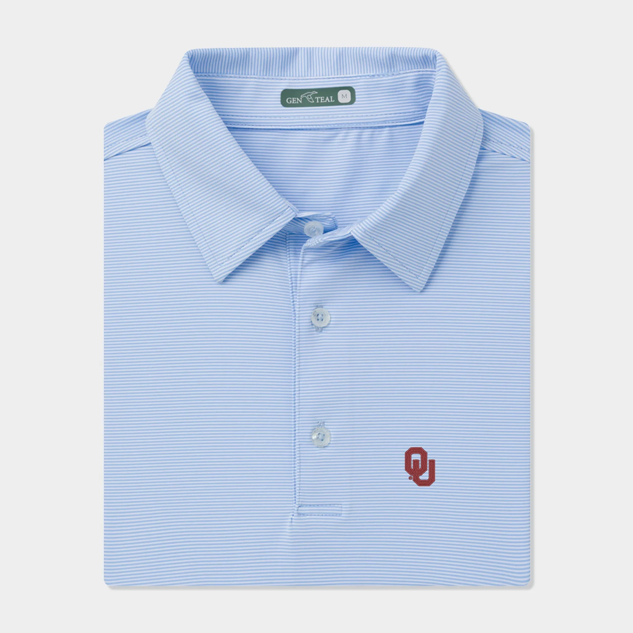 Oklahoma Pinstripe Performance Polo