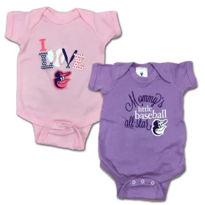 Orioles Mommy's Little Baseball Allstar 2-Pack