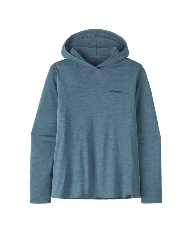 Patagonia Cap Cool Daily Graphic Hooded L/S Shirt-Boardshort Logo: Utility Blue X-Dye