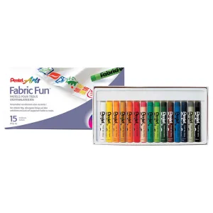 Pentel Fabric Fun - 15 Pastel Dye Sticks