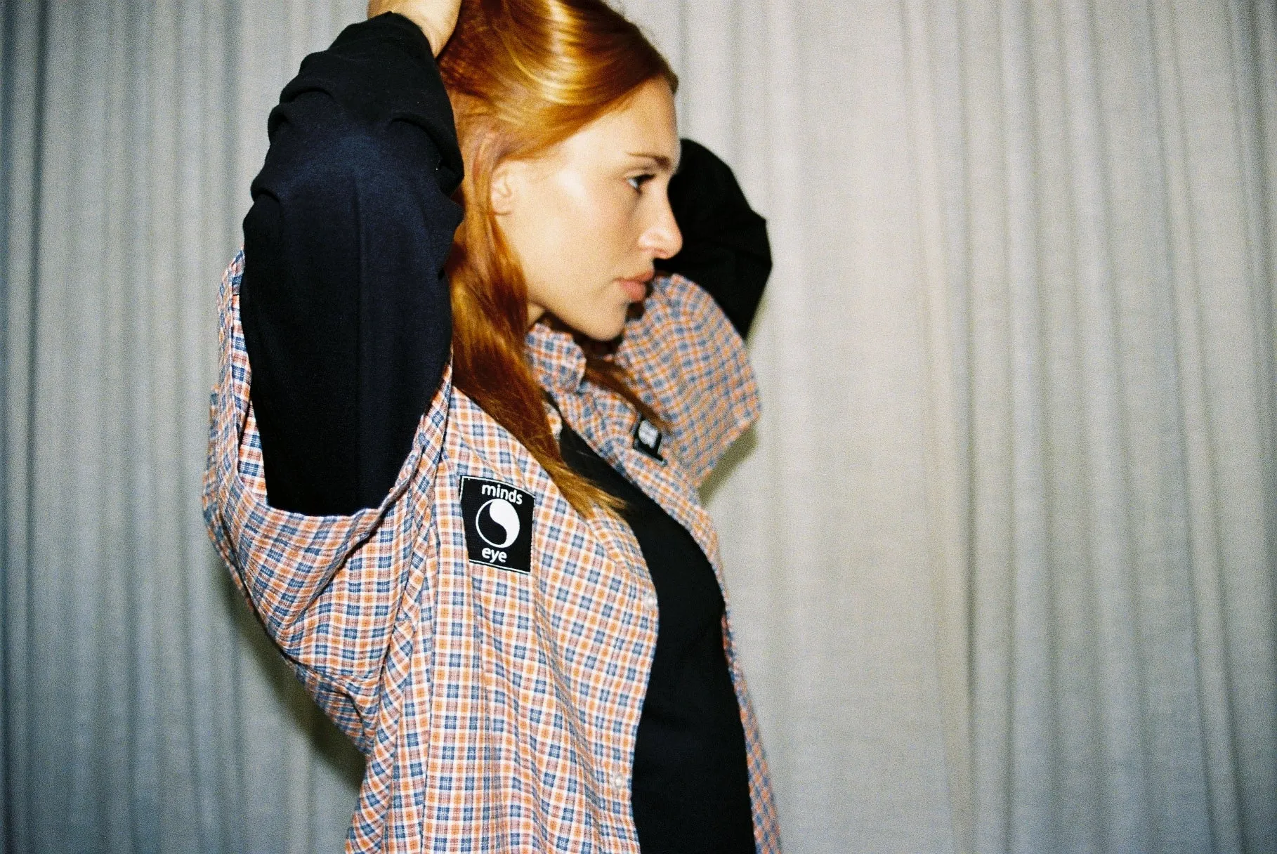 PJ HARVEY SHIRT / ORANGE CHECK