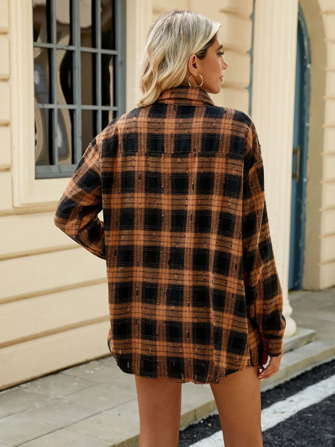 Plaid Button Up Long Sleeve Shirt - 4 Styles