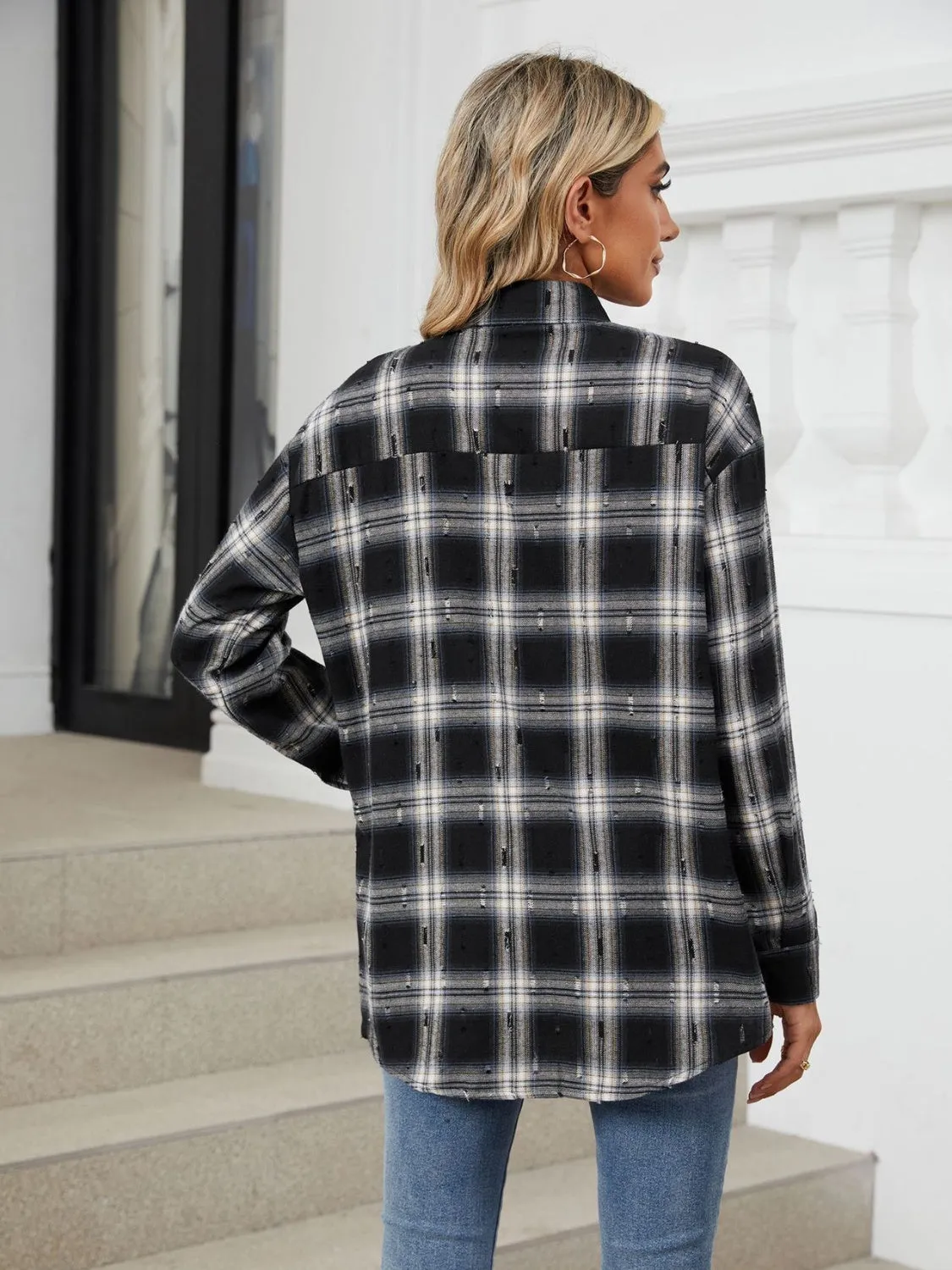 Plaid Button Up Long Sleeve Shirt - 4 Styles