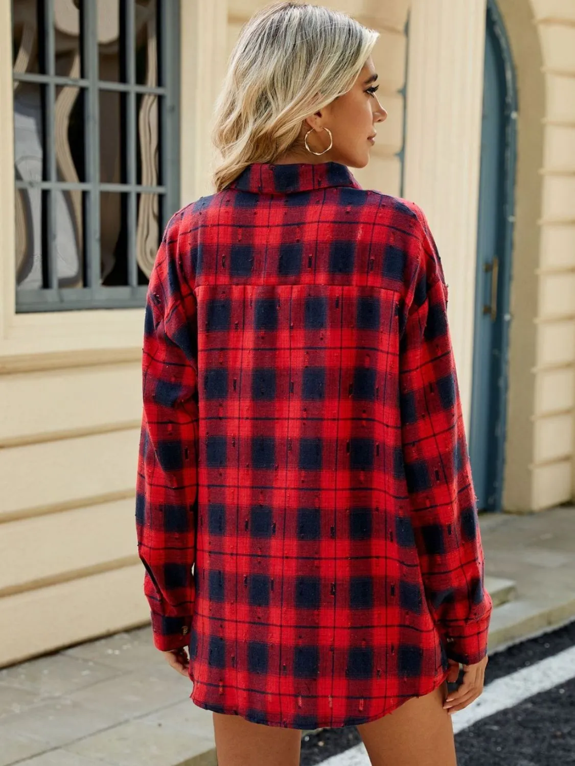 Plaid Button Up Long Sleeve Shirt - 4 Styles
