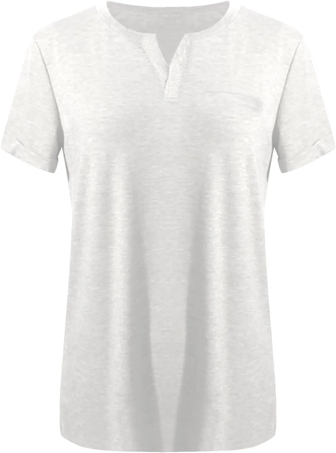 Plus Size Tops for Women Dressy Blouse Notch V Neck Oversized T Shirts Summer Casual Short Sleeve Tshirt with Pockets