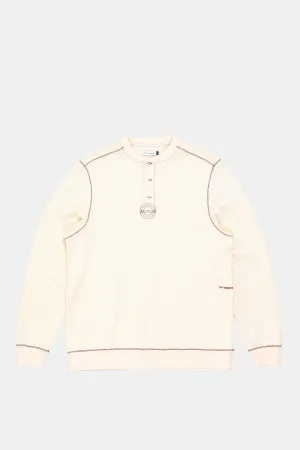 Pop Henley Waffle Sweat