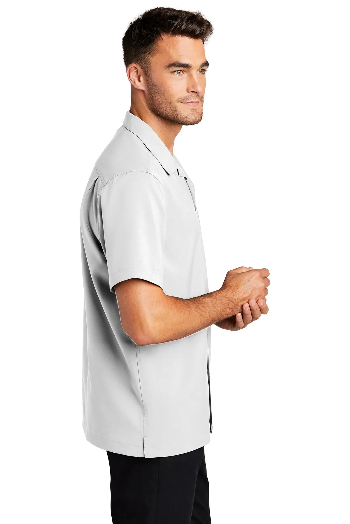 Port Authority Short Sleeve Performance Custom Shirts, White