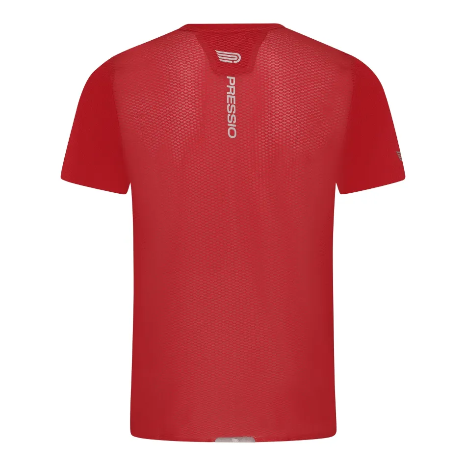 Pressio Men's Elite Short Sleeved Top in Flame Red SS24