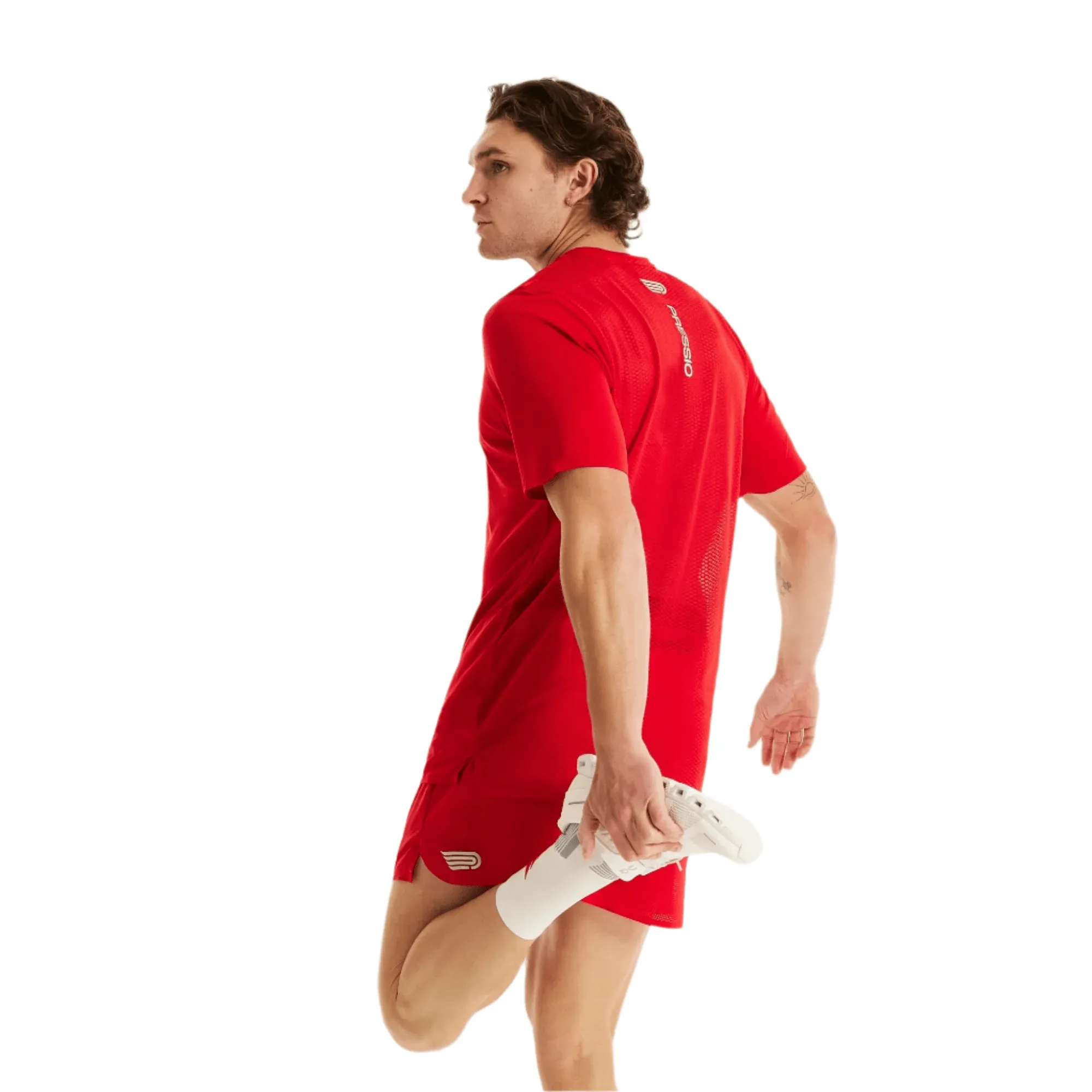 Pressio Men's Elite Short Sleeved Top in Flame Red SS24