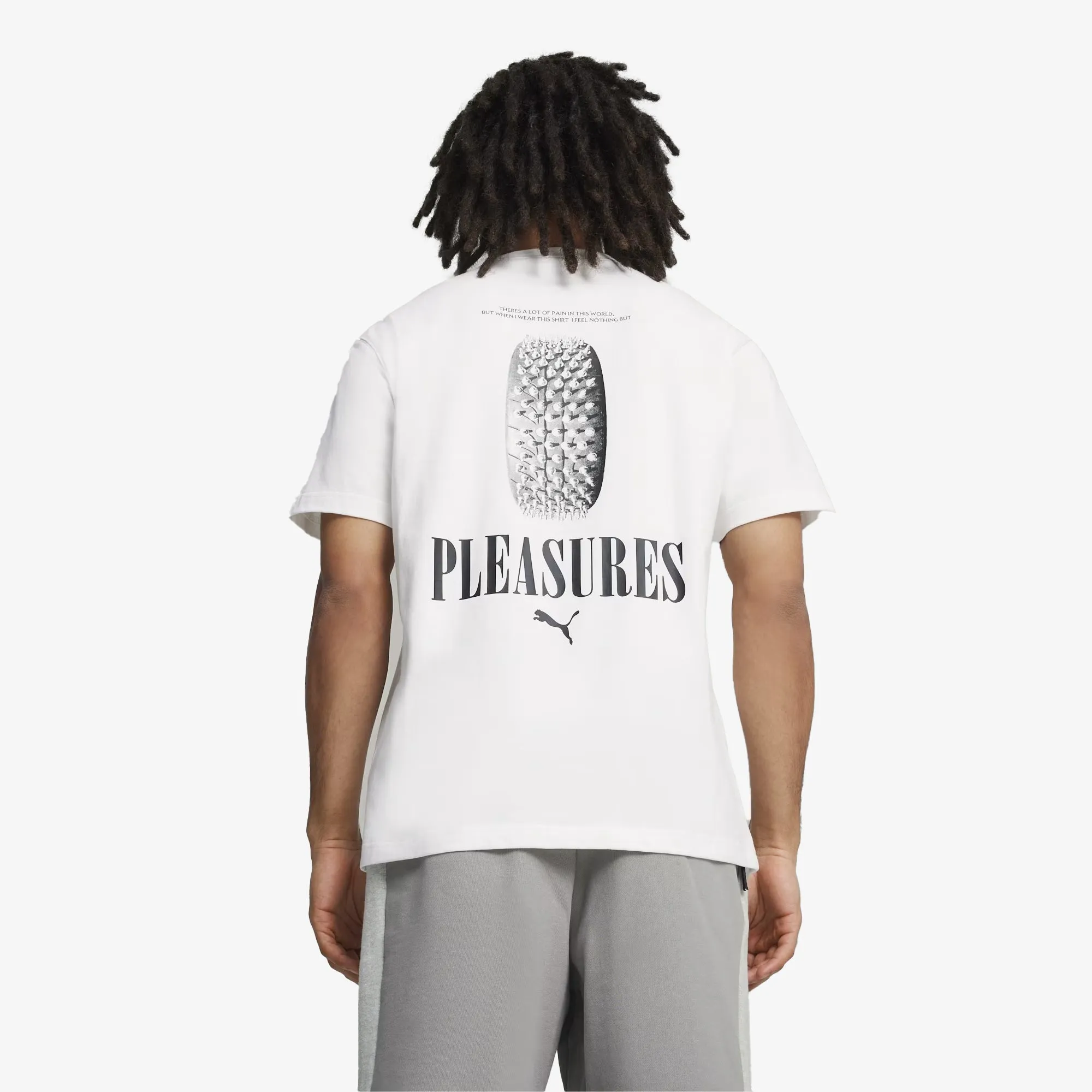 Puma | x PLEASURES GRAPHIC TEE  { WHITE