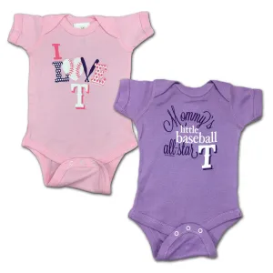 Rangers Mommy's Little Baseball Allstar 2-Pack